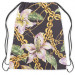 Worek plecak Lilie na uwięzi - roślinna kompozycja ze złotymi łańcuchami 147404 additionalThumb 2