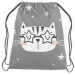 Mochila Cat among the stars - animal motif on a dark grey background 147604 additionalThumb 2