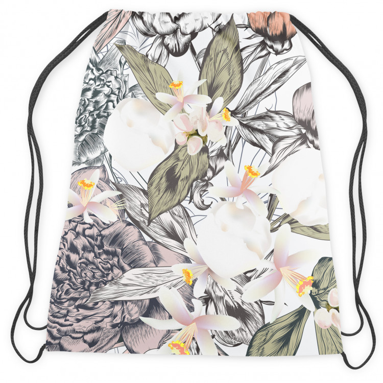 Mochila saco Floral impression - composition inspired by nature in green and grey 147704 additionalImage 2