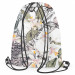 Mochila saco Floral impression - composition inspired by nature in green and grey 147704