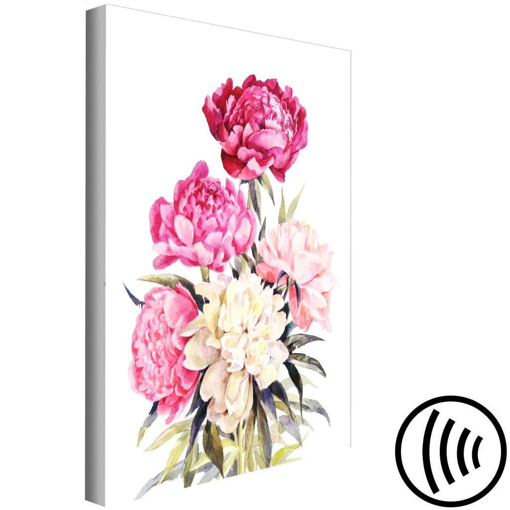 Schilderij  Boeketten: Bouquet Of Flowers - Plants Arranged In A Beautiful Painted Composition