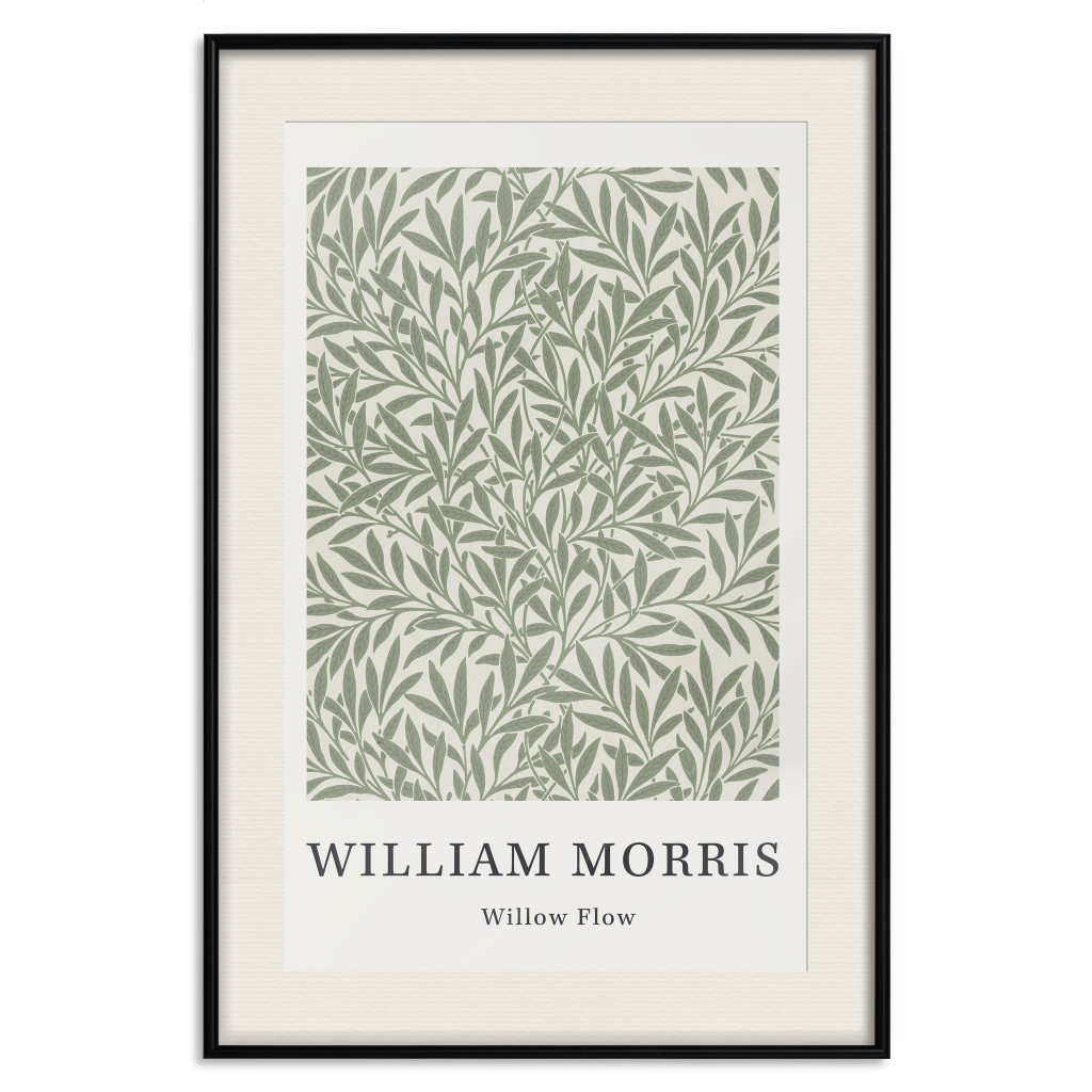 Muur Posters Geometric Composition - Green Leaves By William Morris