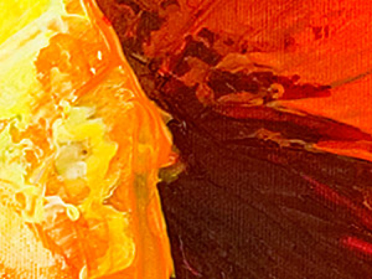 Quadro Papaveri (1 pezzo) - astrazione colorata con motivo floreale e disegni 46704 additionalImage 4