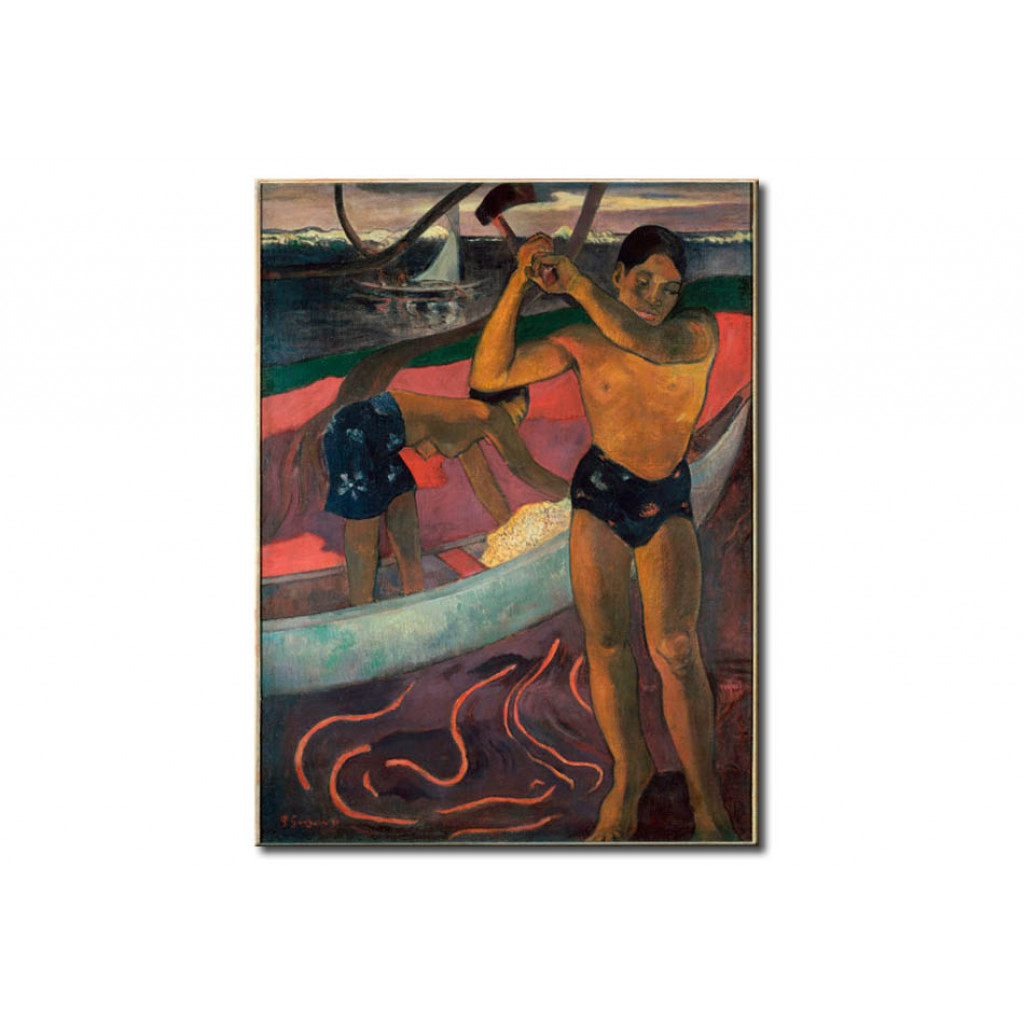 Schilderij  Paul Gauguin: The Woodcutter From Pia