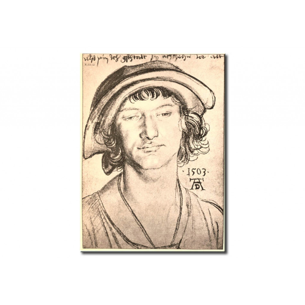 Schilderij  Albrecht Dürer: Portrait Of An Eighteenyearold Youth