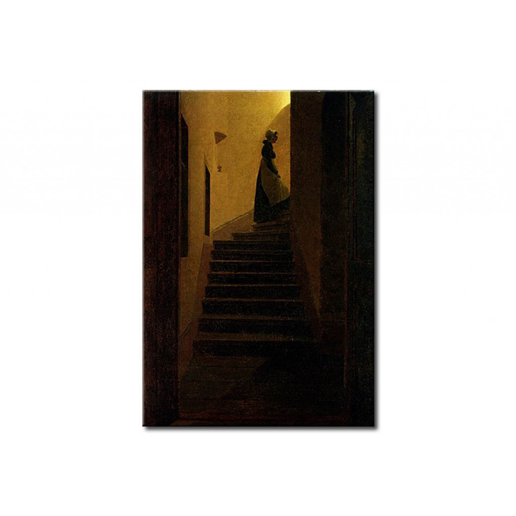 Schilderij  Caspar David Friedrich: Lady On The Staircase