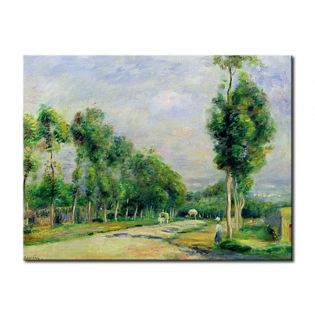 Schilderij  Pierre-Auguste Renoir: The Road To Versailles At Louveciennes