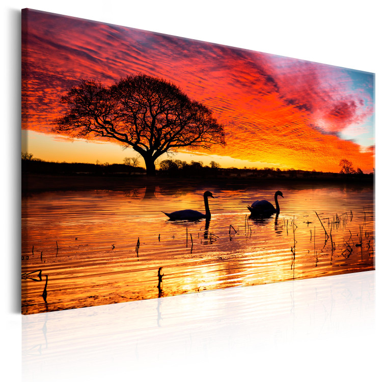 Canvas Art Print Swan Lake 98104 additionalImage 2