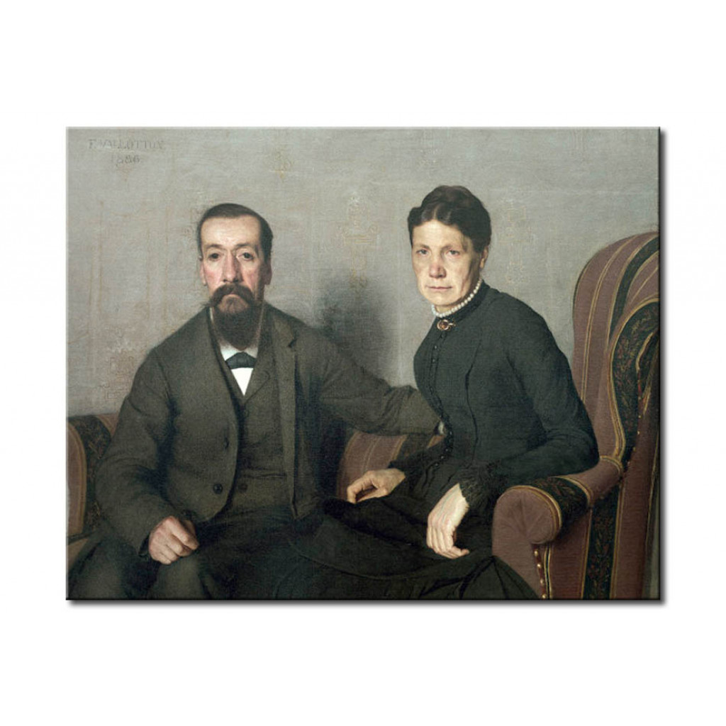 Schilderij  Félix Vallotton: Portrait Des Parents De L'artiste