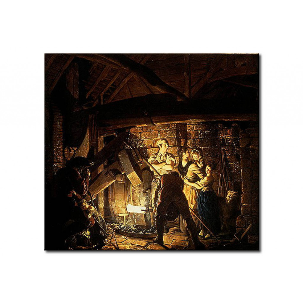 Schilderij  Joseph Wright Of Derby: The Iron Forge