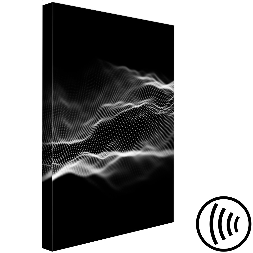 Obraz Fala Dźwiękowa (1-częściowy) - Czarno-biała Wizualizacja Muzyki