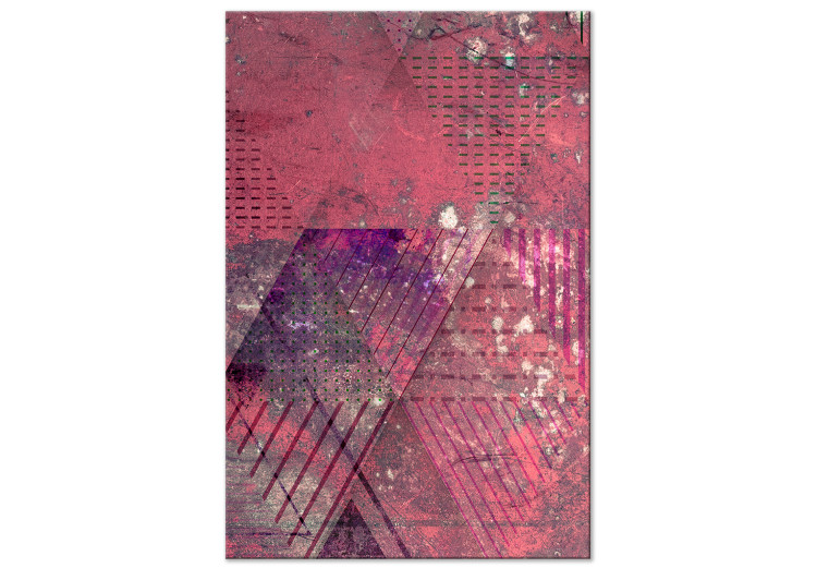 Obraz na płótnie Różowa abstrakcja - geometryczny wzór w intensywnym, żywym kolorze