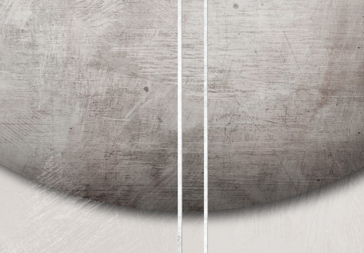 Canvas Wall Art Brutal composition - rectangles on a gray circle background  - Abstract - Canvas Prints