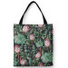 Shopping Bag Cactus gallery - graphic composition of succulents on black background 147514