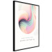 Wall Poster Abstraction - Wave of Pastel Stripes With a Description on a White Background 149714 additionalThumb 5