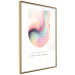 Wall Poster Abstraction - Wave of Pastel Stripes With a Description on a White Background 149714 additionalThumb 8