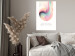 Wall Poster Abstraction - Wave of Pastel Stripes With a Description on a White Background 149714 additionalThumb 11