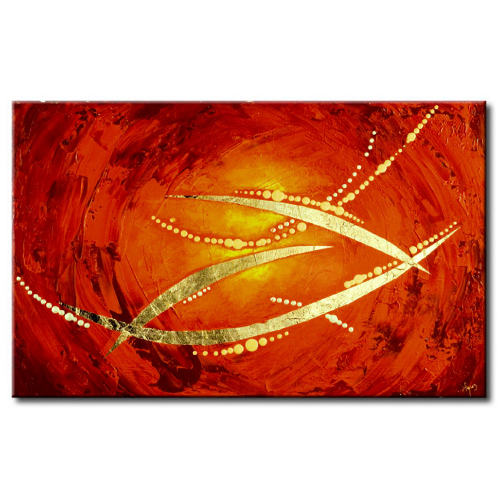 Schilderij  Abstract: Gouden Oren