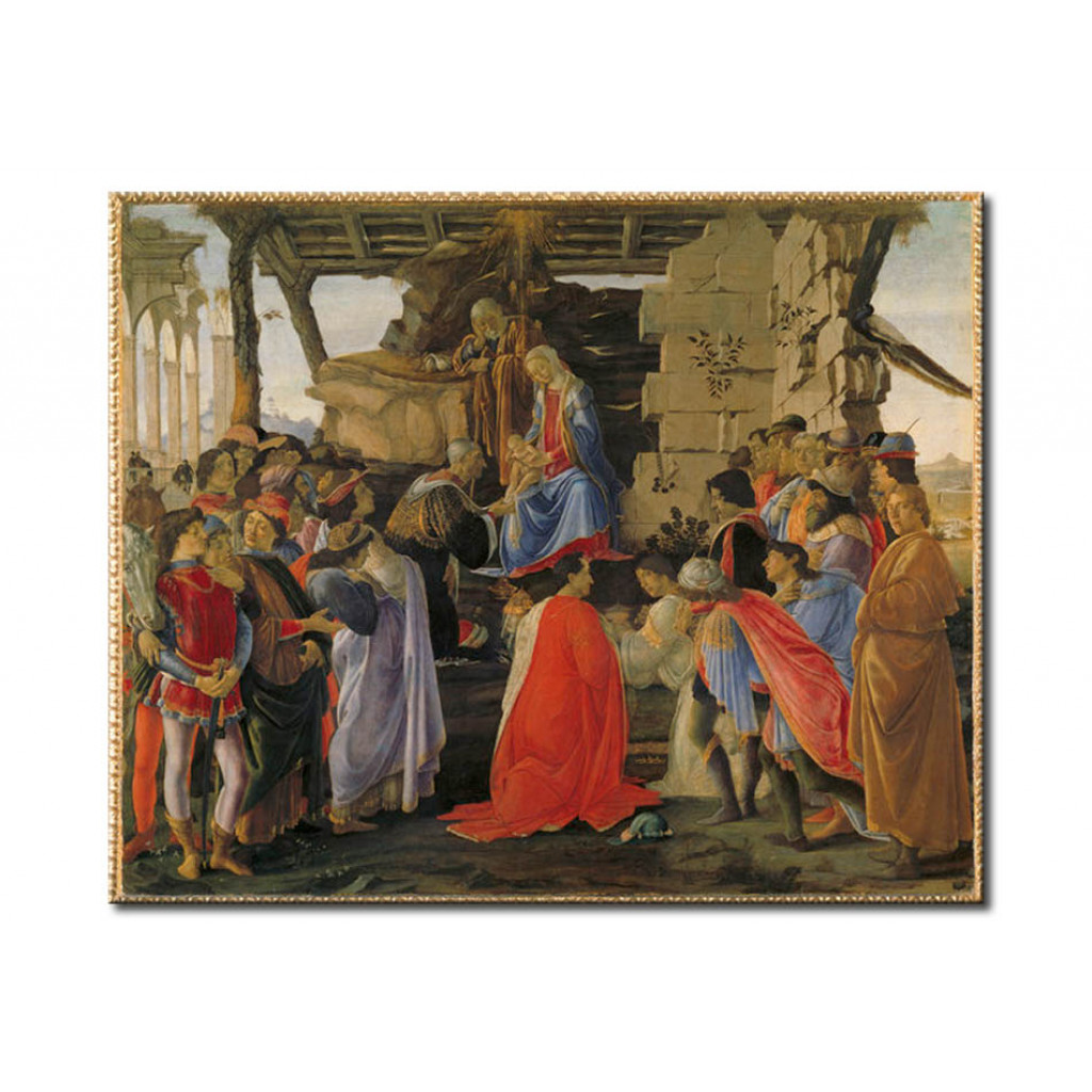 Schilderij  Sandro Botticelli: Adoration Of The Kings