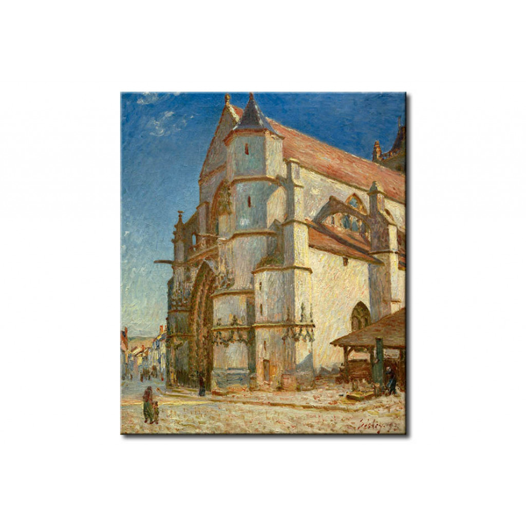 Schilderij  Alfred Sisley: L'église De Moret Au Soleil Du Matin