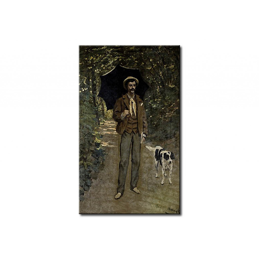Schilderij  Claude Monet: Man With An Umbrella