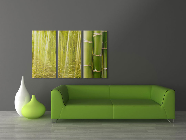 Bild auf Leinwand Bambus im Wasserspiegel 58814 additionalImage 3