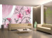 Wall Mural Abstraction - Imaginary Composition of Flowers on a Background with Plant Patterns 60714