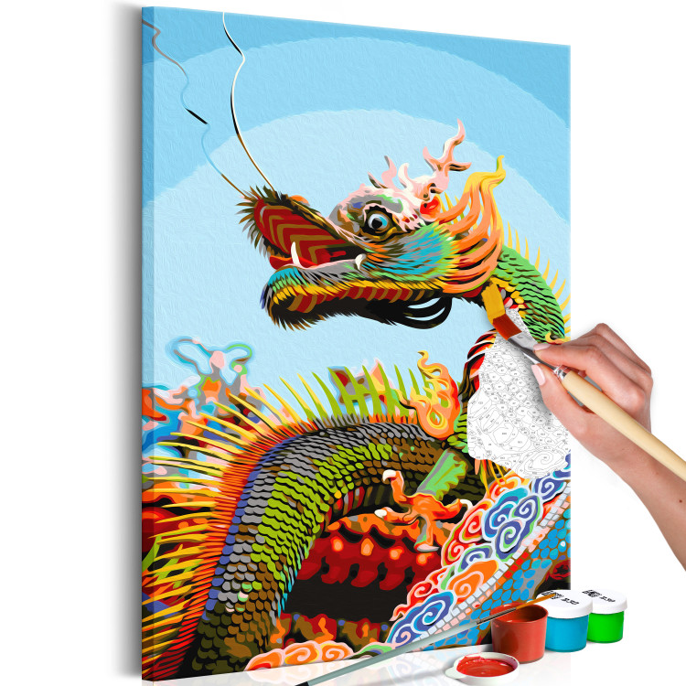 Wandbild zum Ausmalen Colourful Dragon 107424 additionalImage 3