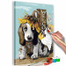 Obraz do malowania po numerach Pies i słoneczniki 107524 additionalThumb 3