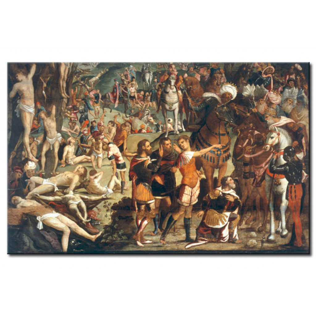 Schilderij  Tintoretto: Martyrdom Of The Ten Thousand Christans On Mount Ararat