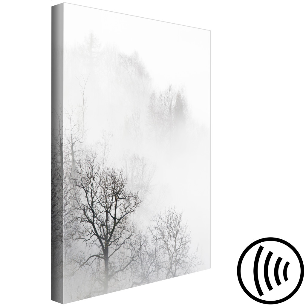 Schilderij  Bomen: Trees In The Fog (1 Part) Vertical