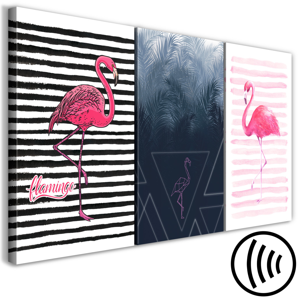 Schilderij  Vogels: Flamingos (Collection)