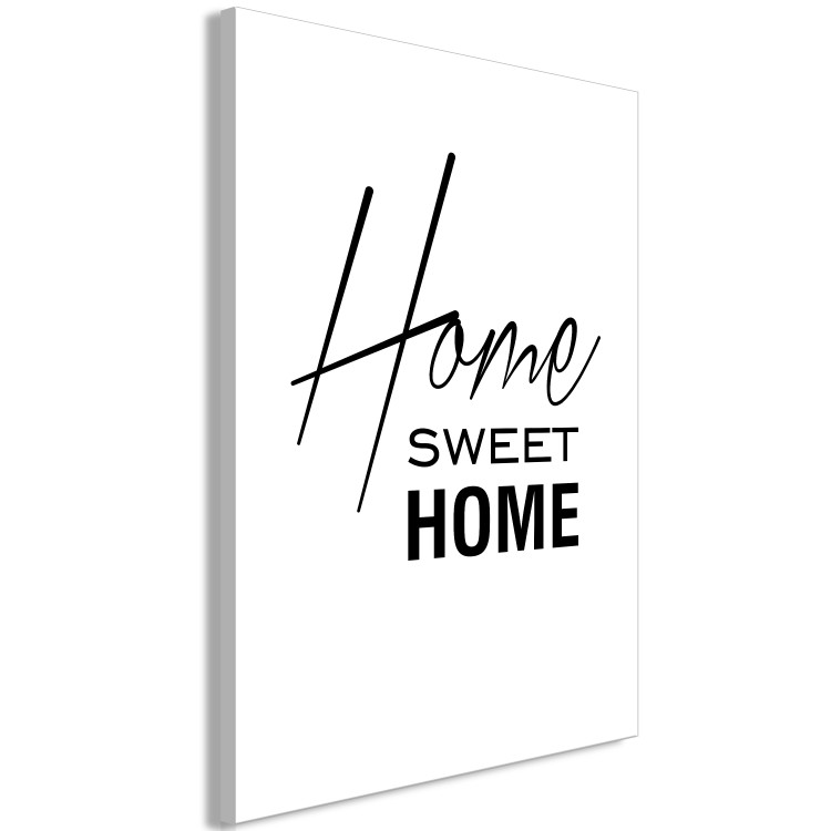 Fritagelse Døde i verden kalorie Canvas Print Black and White: Home Sweet Home (1 Part) Vertical - Text -  Typography - Canvas Prints