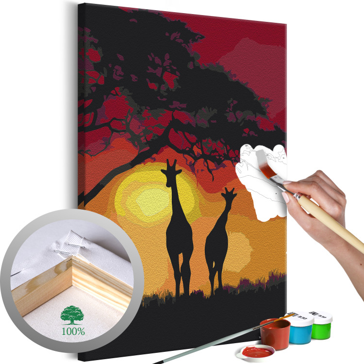 Paint by Number Kit Giraffes and Sunset 132124