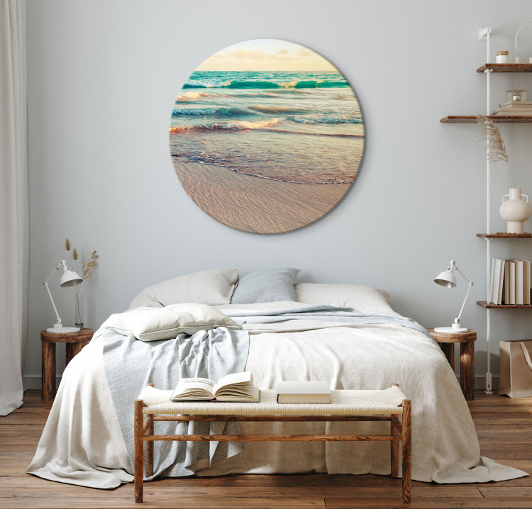 Tableau rond Holiday Evening - Photo of the Sunset Over the Sea 148724 additionalImage 2