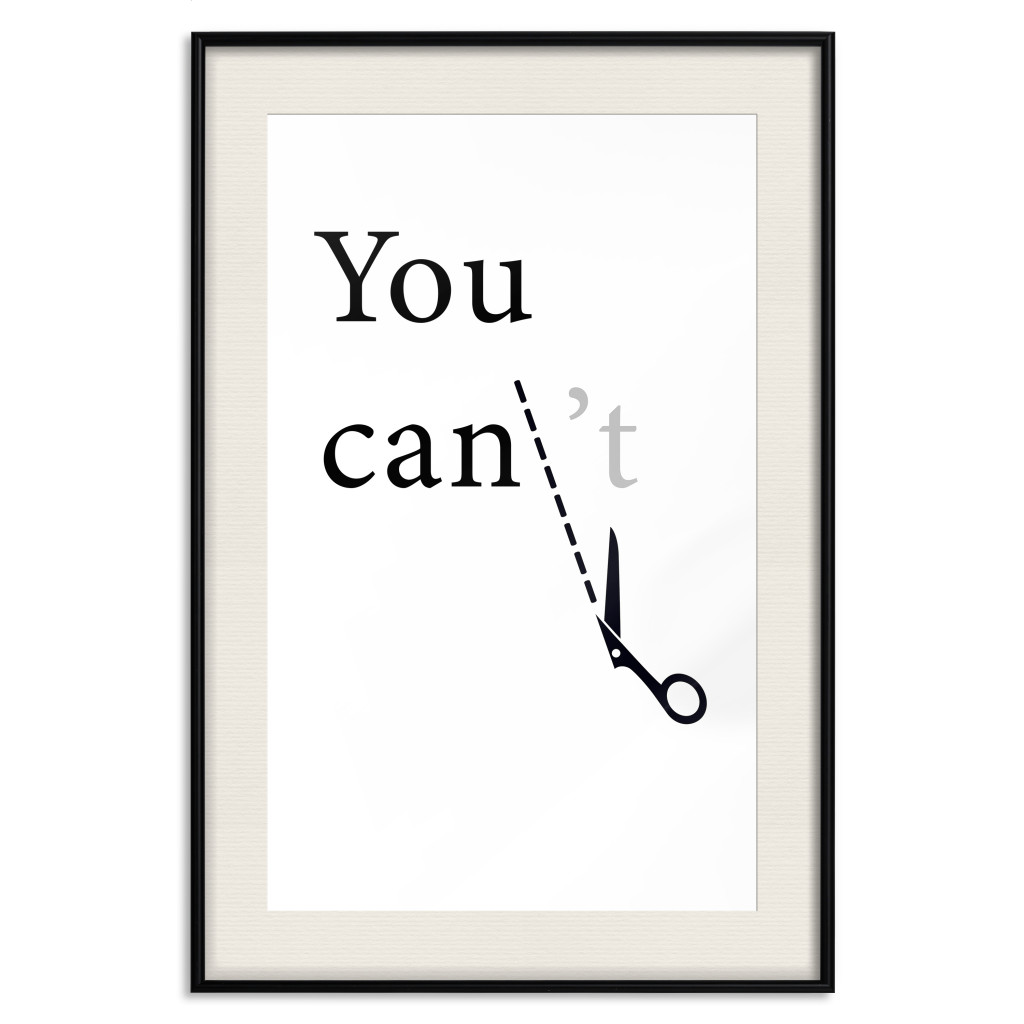 Plakat: Ty Zawsze Możesz Wszystko - Ciemny Napis Z Grafiką Na Białym Tle