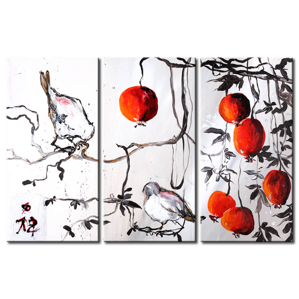Schilderij  Vogels: Vruchten Van Orient