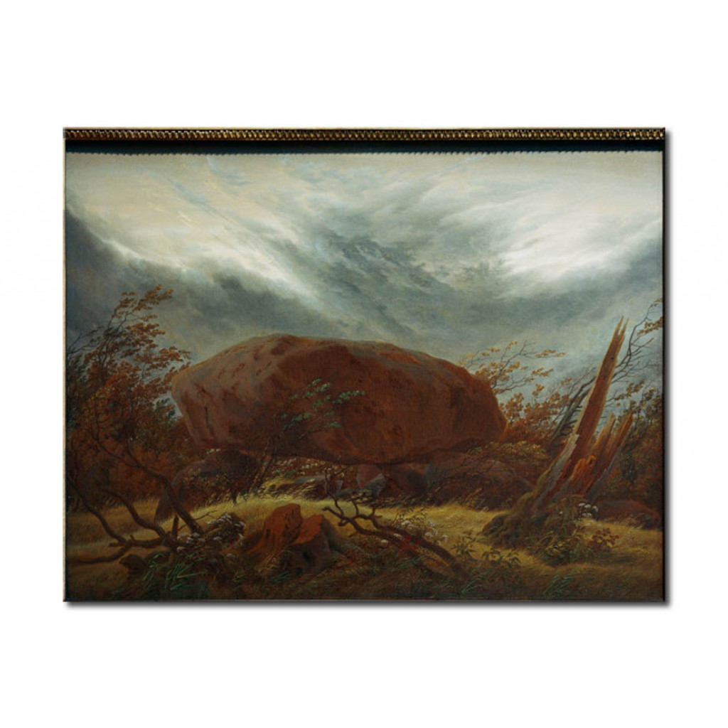 Schilderij  Caspar David Friedrich: Hünengrab Im Herbst
