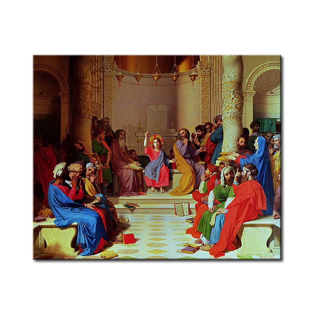 Schilderij  Jean-Auguste-Dominique Ingres: Jesus Among The Doctors