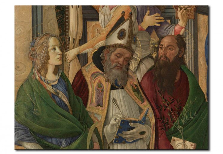 Wandbild Thronende Madonna mit Kind, Engeln und Heiligen 51924