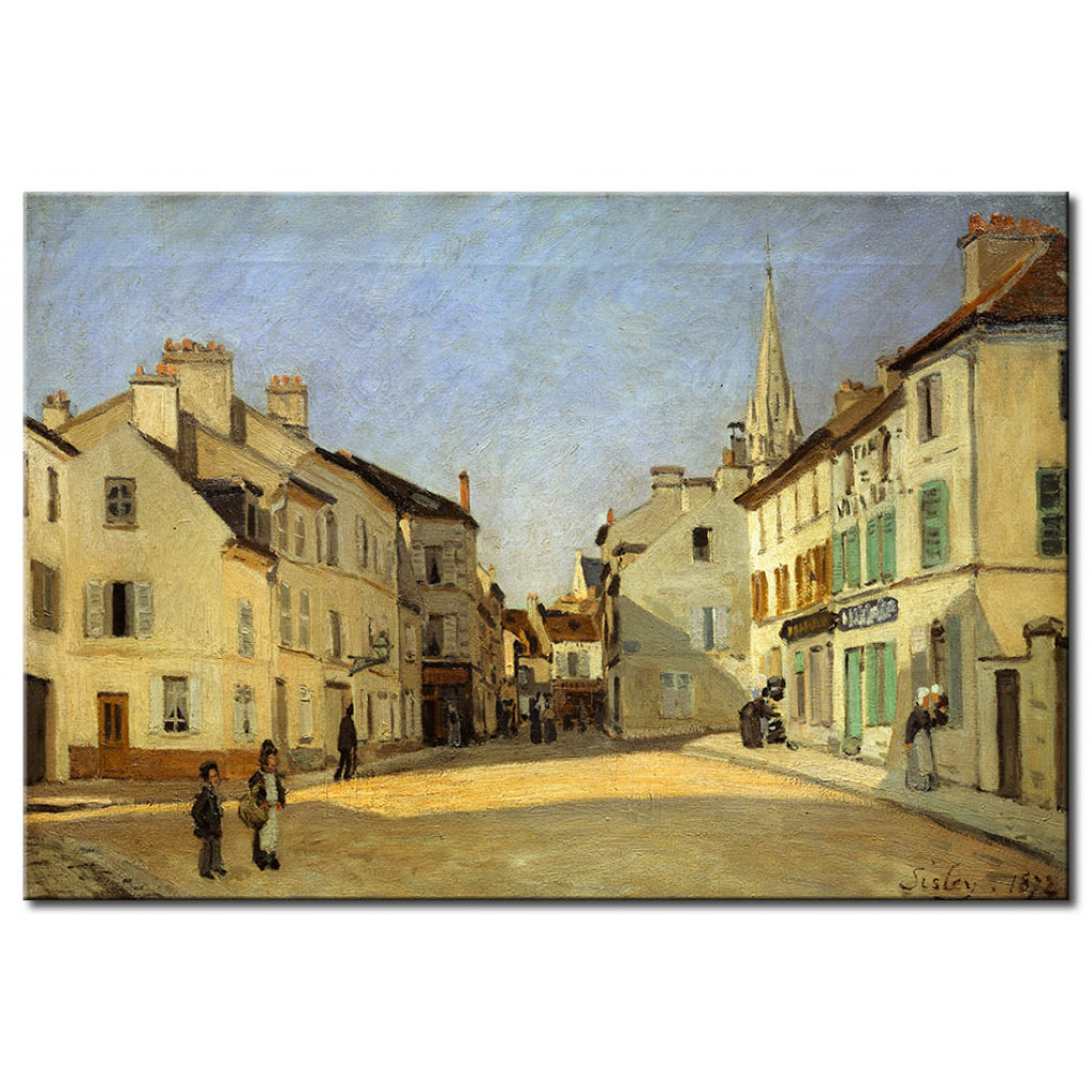 Schilderij  Alfred Sisley: Rue De La Chaussée à Argenteuil, Dit Place à Argenteuil