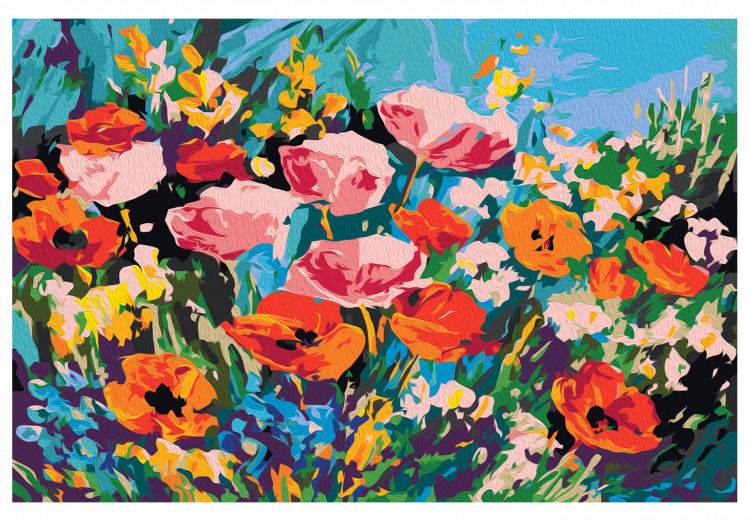Obraz do malowania po numerach Kolorowe kwiaty polne 107134 additionalImage 7
