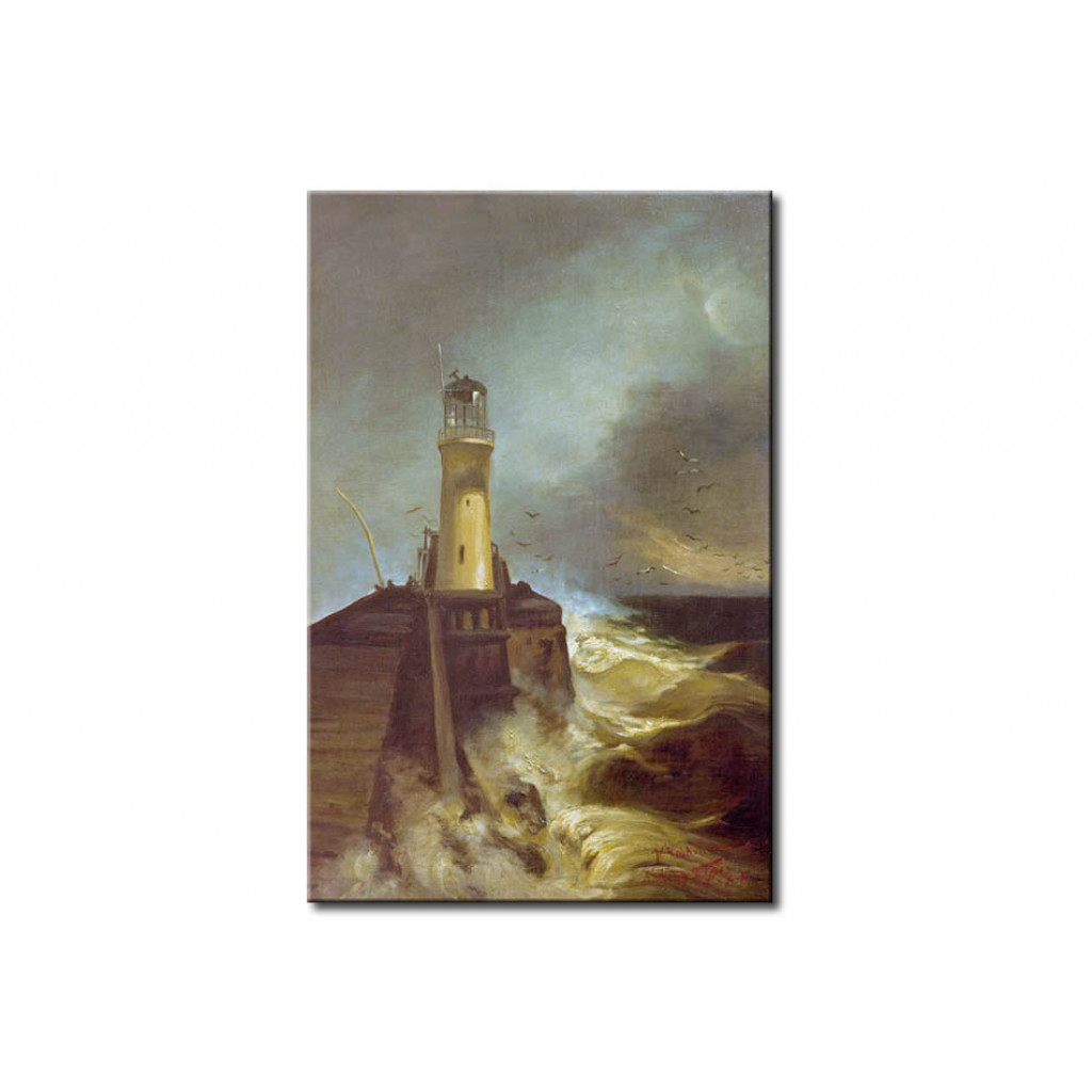 Schilderij  Walter Leistikow: Mole With Lighthouse