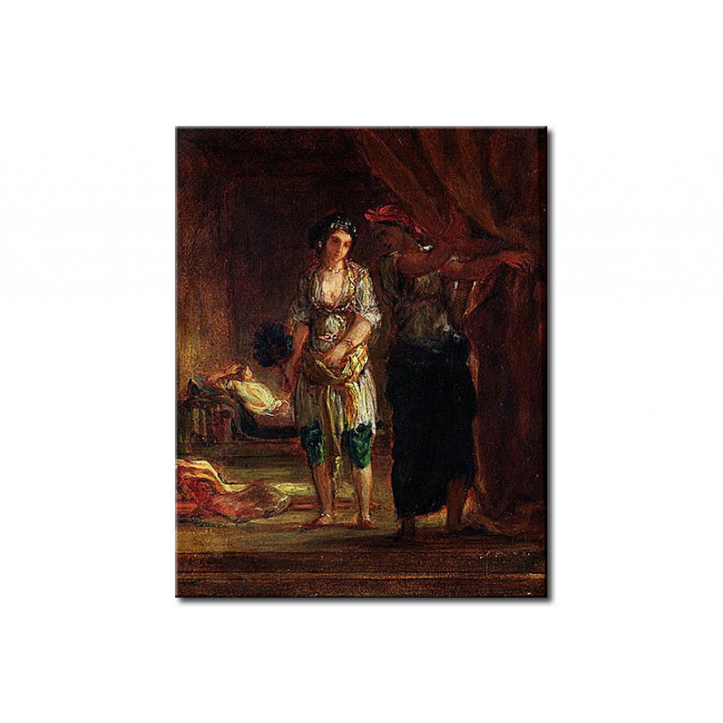 Schilderij  Eugène Delacroix: Interior Of A Harem In Oran