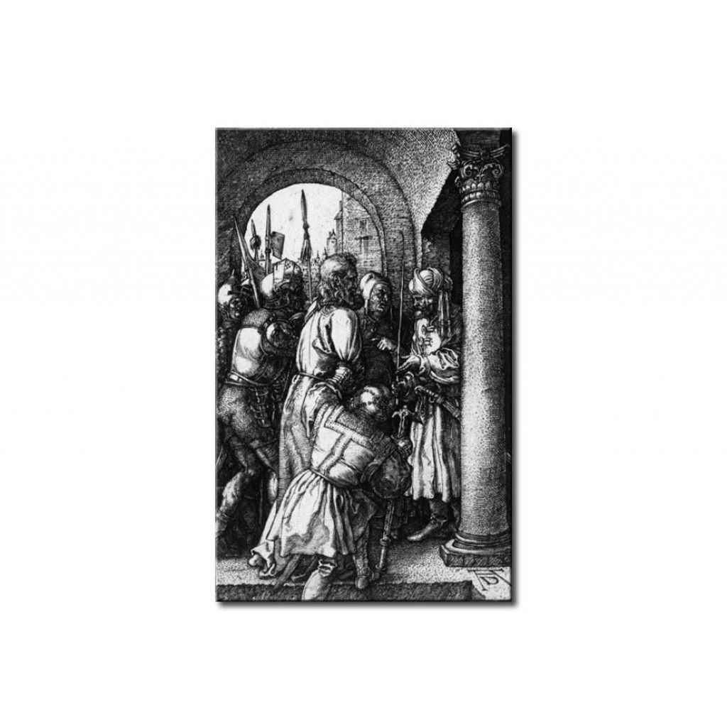 Schilderij  Albrecht Dürer: Christ Before Pilate