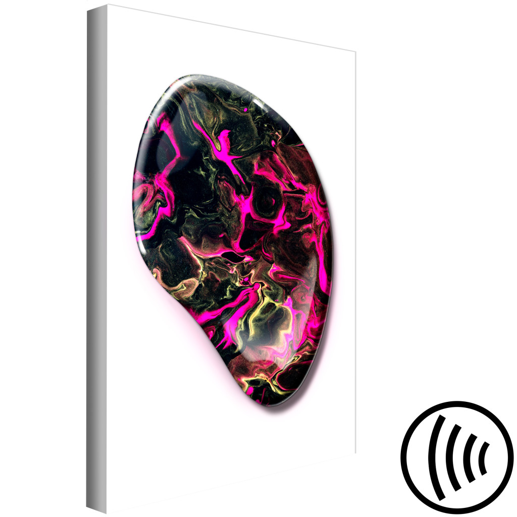 Obraz Magiczny Kamień - Abstrakcyjny, Kolorowy Minerał Na Białym Tle