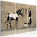 Quadro su tela Banksy: Washing Zebra on Concrete (3 Parts) 118534 additionalThumb 2