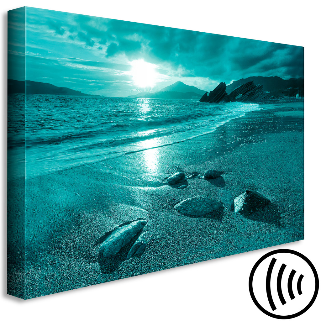 Schilderij  Zee: Enchanted Ocean (1 Part) Narrow Turquoise