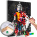 Obraz do malowania po numerach Budda w kolorach 127434