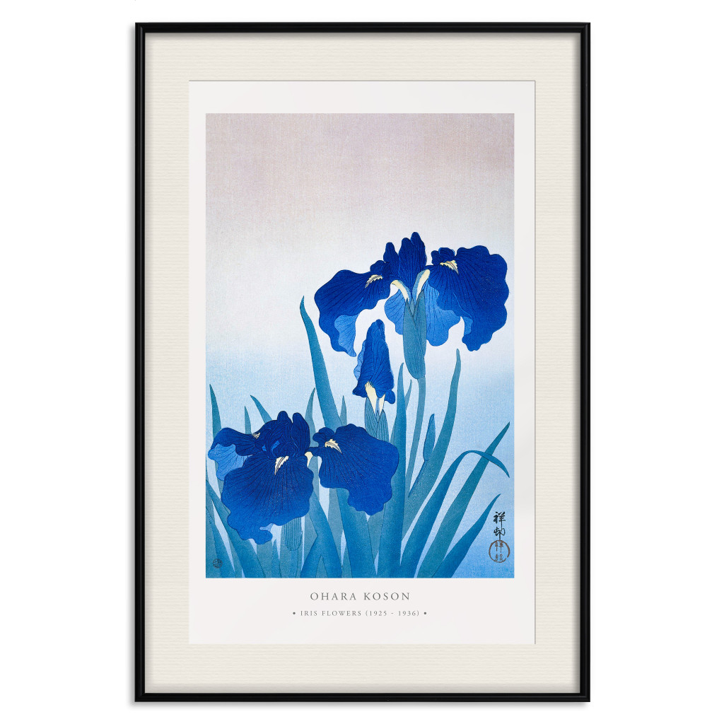 Muur Posters Blue Irises
